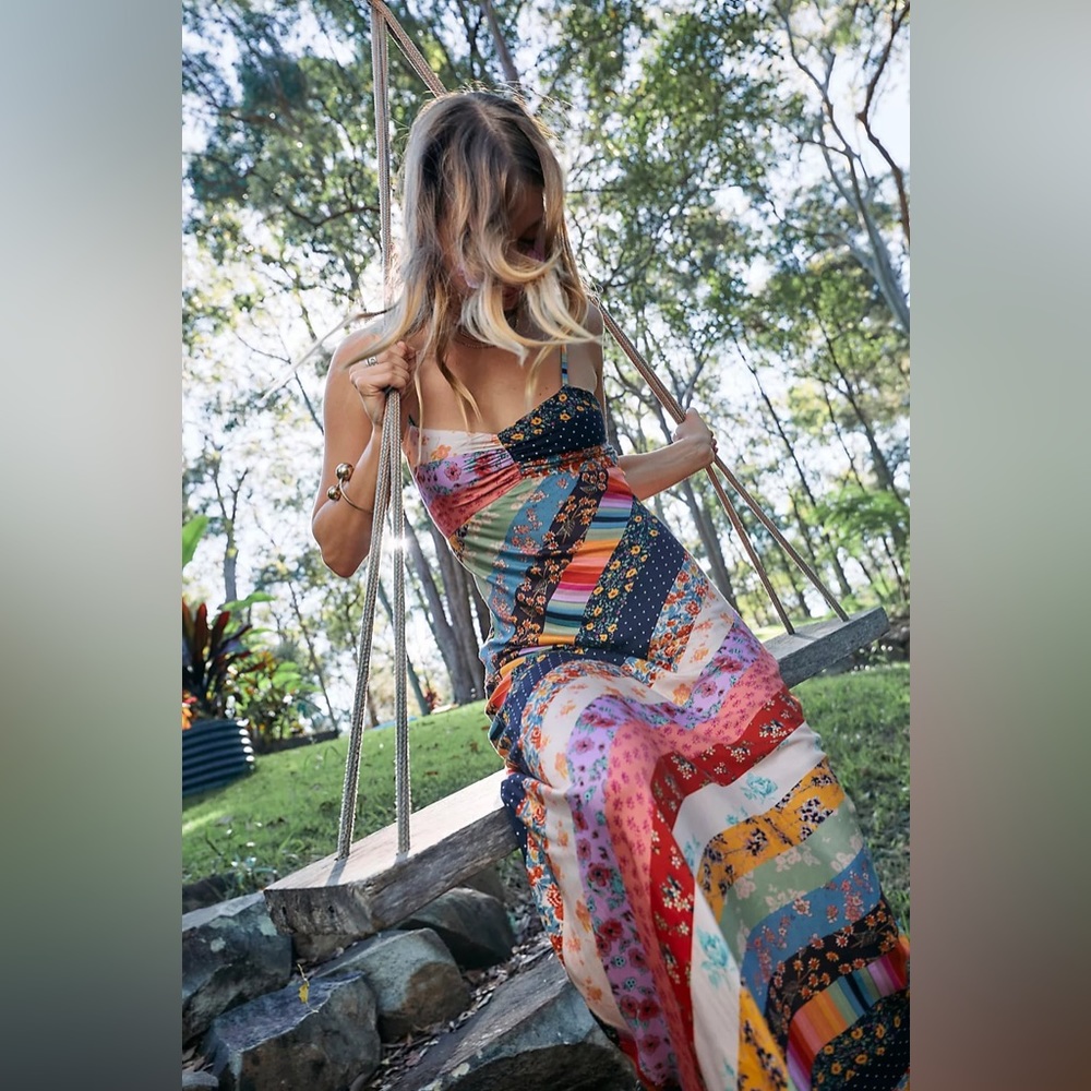 Free People Fiona Maxi Dress (confetti combo)